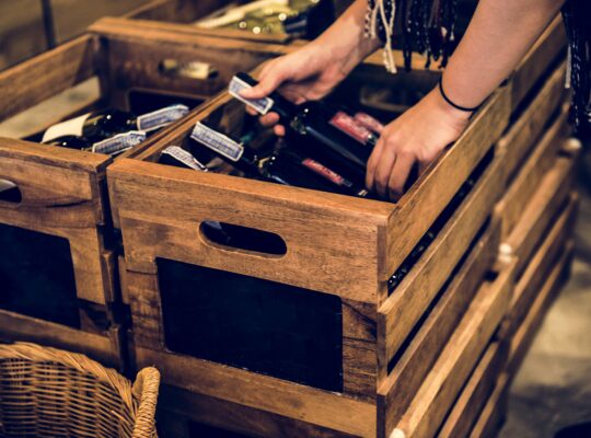 People Hands Getting Bottle of Red Wine
